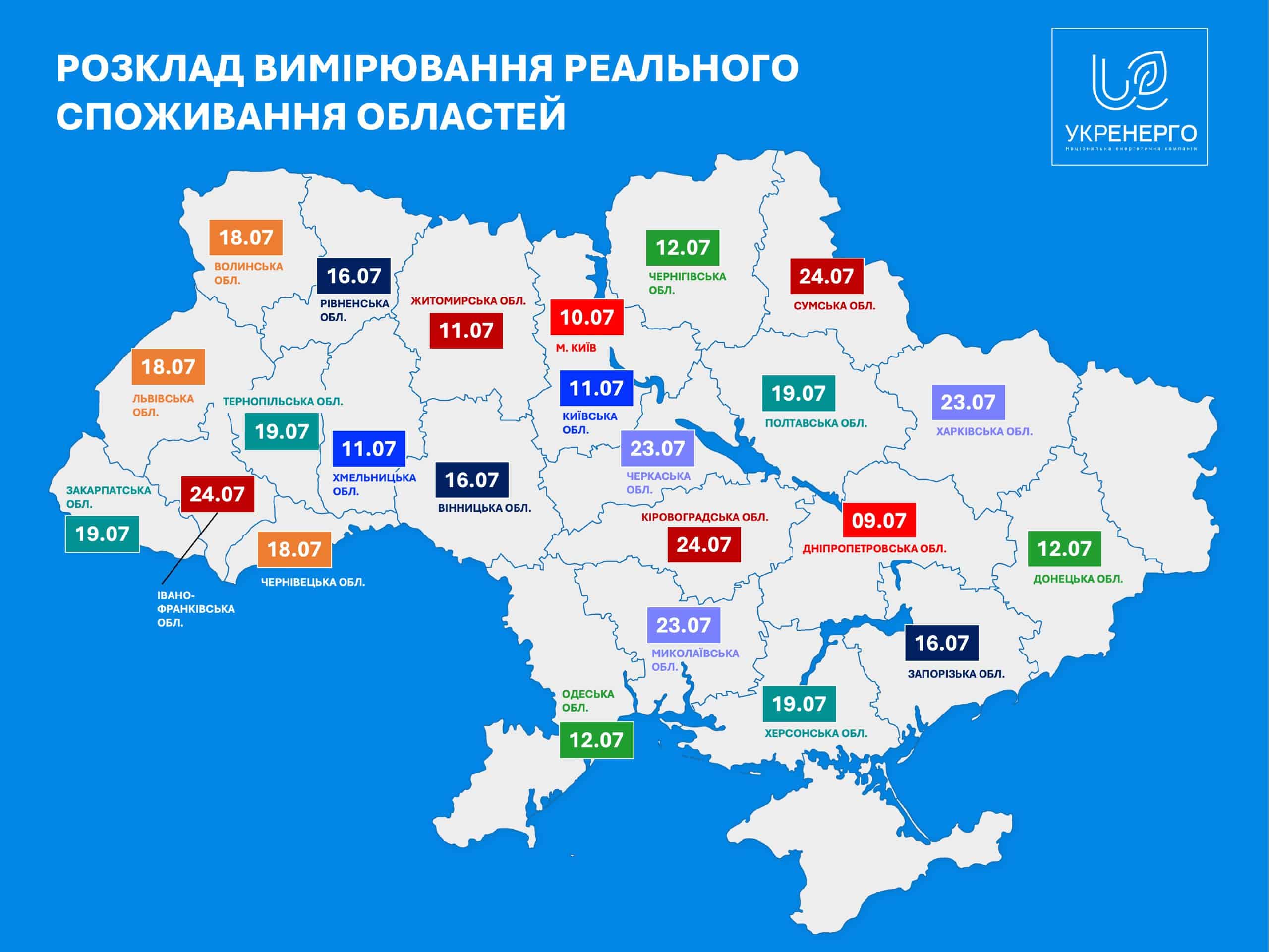 В «Укренерго» анонсували день без відключень світла: вимірюватимуть фактичне споживання електрики по областях