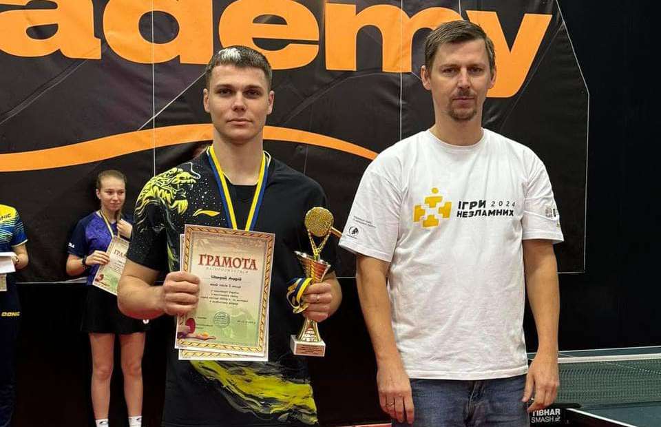 Спортсмен з Луганщини став чемпіоном України з настільного тенісу