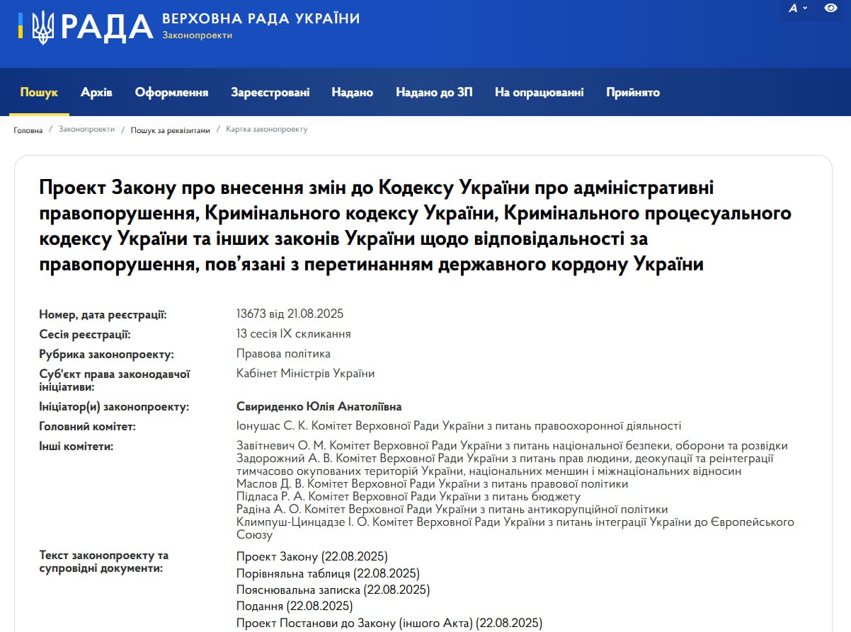 Кабмін пропонує кримінальну відповідальність за спробу незаконного виїзду з України