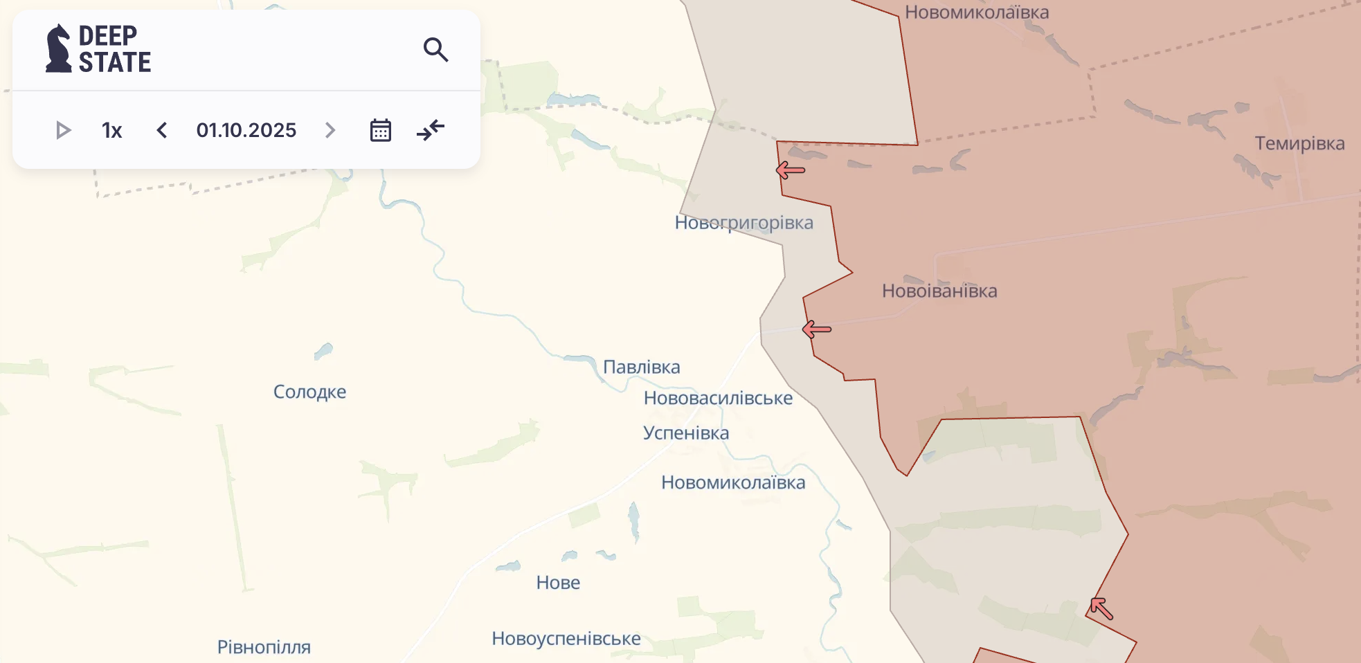 Скриншот з DeepState