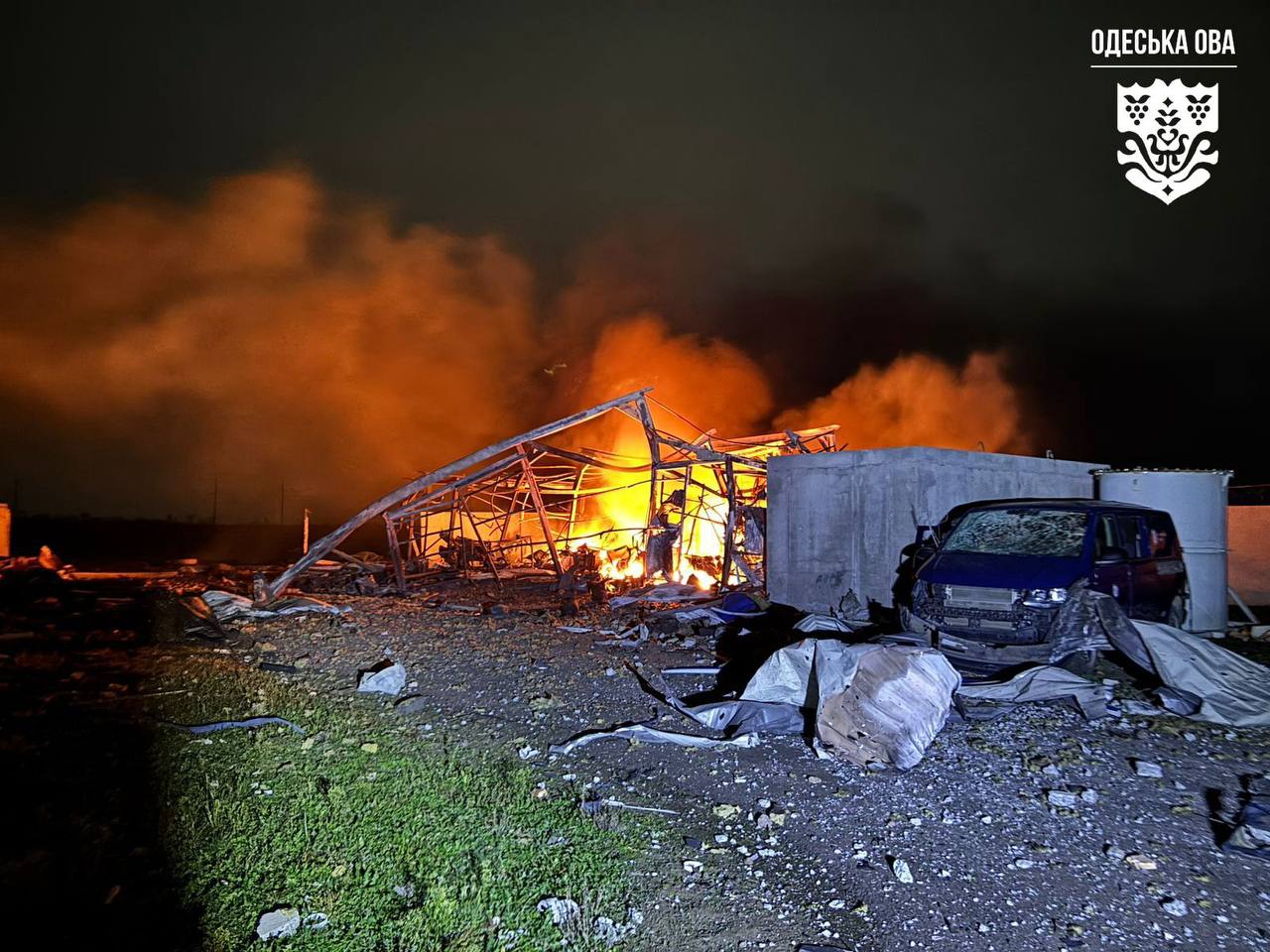 Унаслідок атаки дронів пошкоджені об’єкти енергетики та будівлі на Одещині