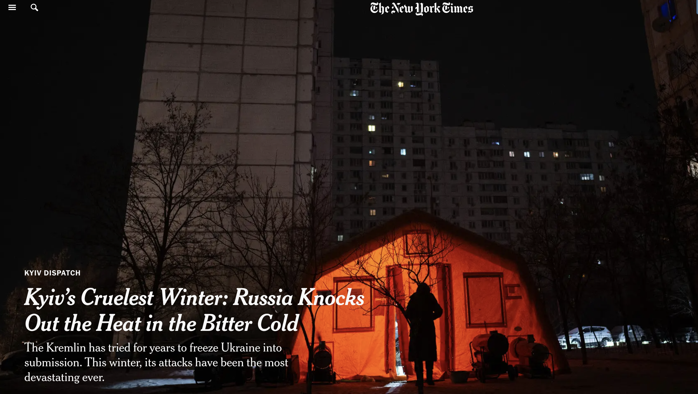 Холод, темрява і фейк: як репортаж про виживання став «доказом капітуляції»