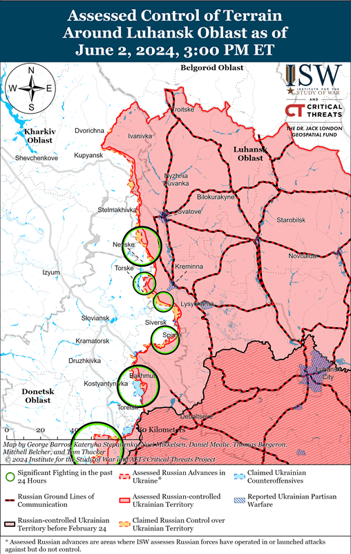 Ситуація на фронті станом на 3 червня від ISW